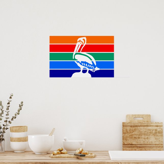 Impressão com a bandeira da Rua. Petersburgo (Cozinha)