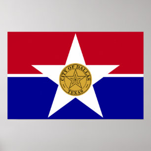 impressão com a bandeira de Dallas, EUA