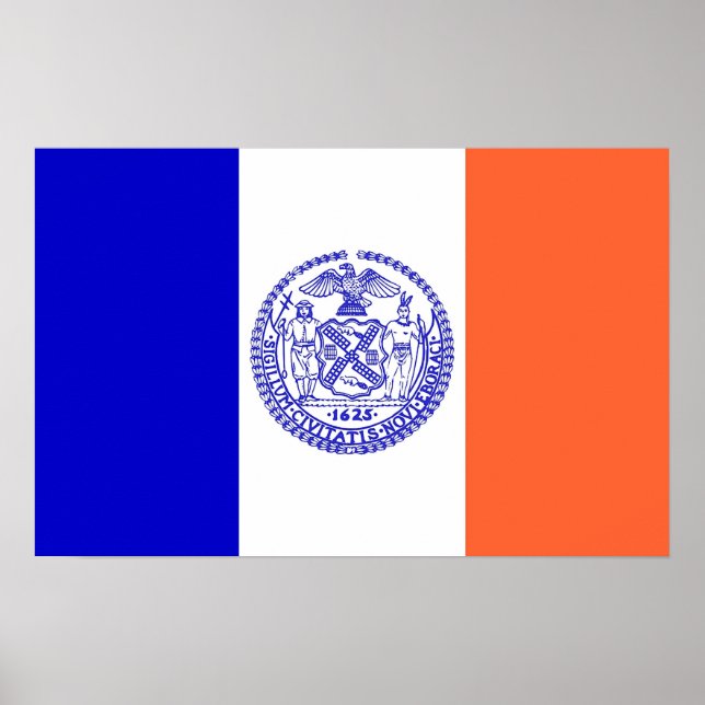 Impressão com a bandeira de Nova Iorque, EUA (Frente)