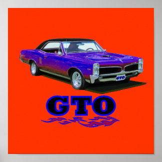 Impressão com design de "Pontiac GTO"