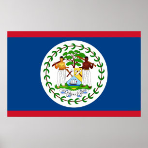 impressão com quadro com sinalizador de Belize