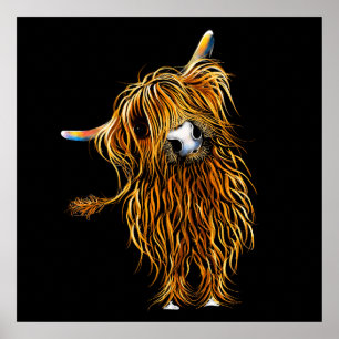 Impressão "CoooWeee" HiGHLaND CoW BY SHRLeY MacART