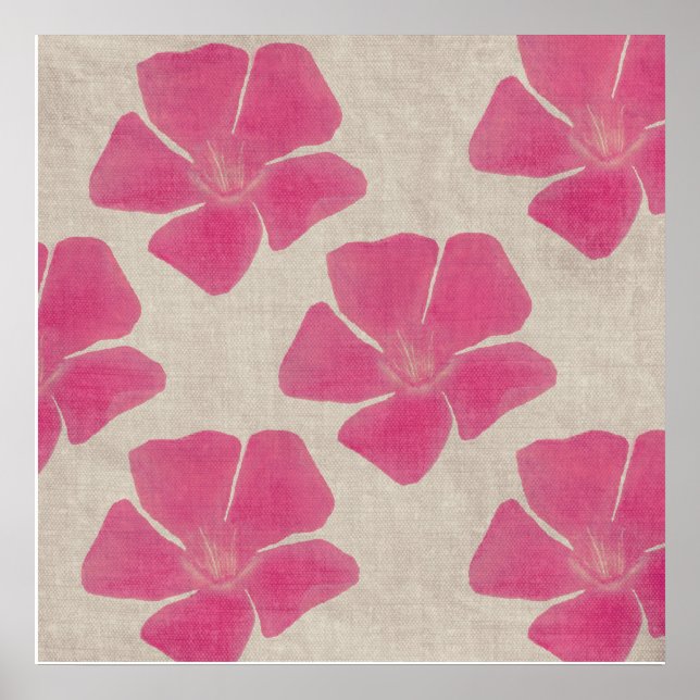 Impressão cor-de-rosa da flor (Frente)