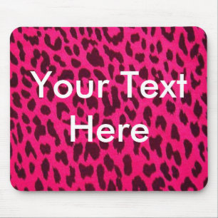 Impressão cor-de-rosa liso Mousepad do leopardo
