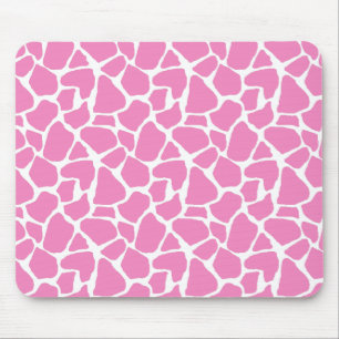 Impressão cor-de-rosa Mousepad do girafa