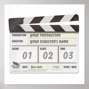 Impressão Customisable de Clapperboard