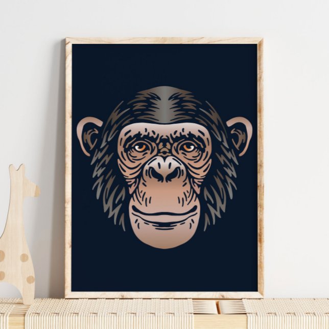 Impressão da África Chimpanzé | Impressão em anima (Criador carregado)