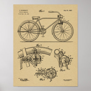 Impressão da arte da patente de design do gerador