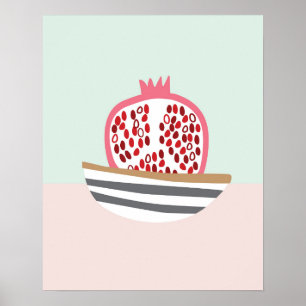 Impressão da arte da romã