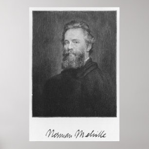 Impressão da arte de Herman Melville grande