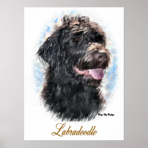 Impressão da arte de Labradoodle