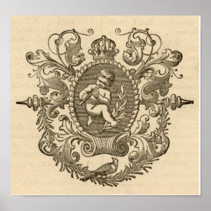 Impressão da arte do querubim do Victorian do