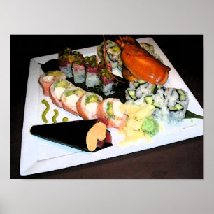 Impressão da arte do "sushi"