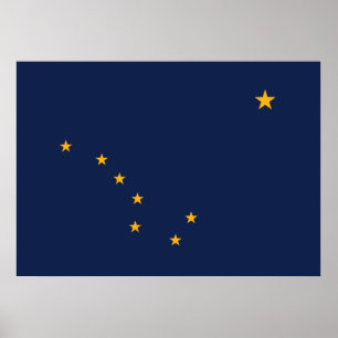 Impressão da bandeira de Alaska