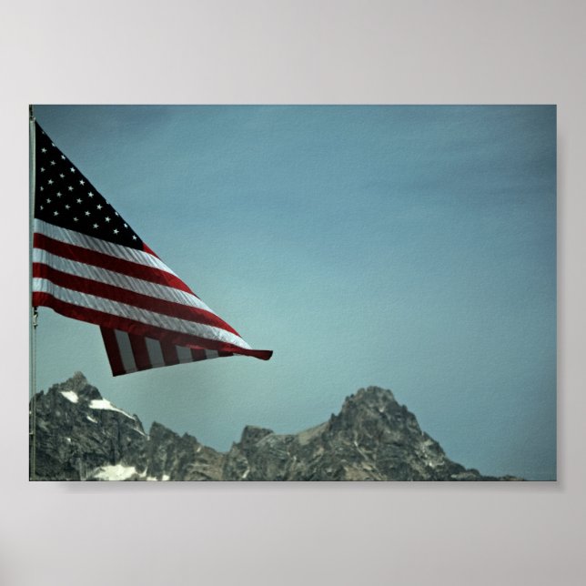 Impressão da Bandeira Sobre Teton (Frente)