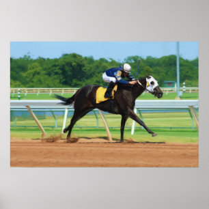 Impressão da corrida de cavalos