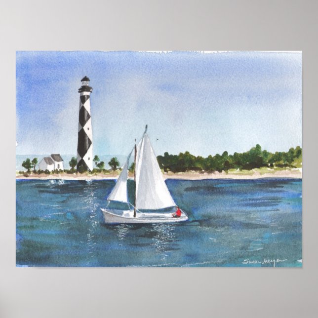 Impressão da costa da Carolina do Norte (Frente)