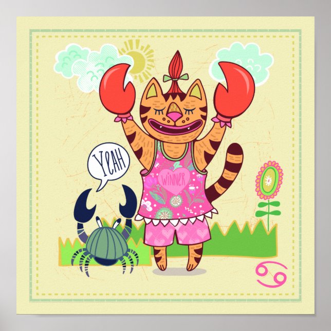 Impressão da Enfermeira Zodiac do Caranguejo cance (Frente)