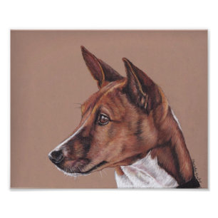 Impressão da foto da arte do cão de Basenji