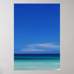 Impressão da foto do abstrato do azul do mar das