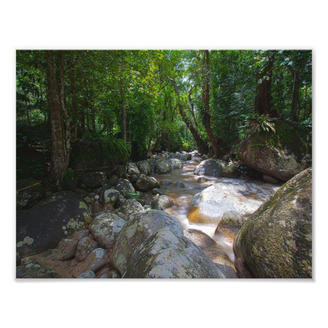 Impressão da foto do rio de Ulu Kenas (Frente)