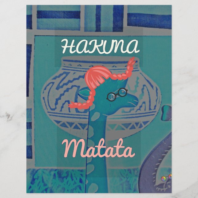 Impressão da girafa africana engraçada (Frente)