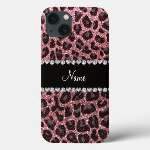Impressão da leopardo da rosa claro de nome person