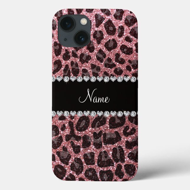 Impressão da leopardo da rosa claro de nome person (Verso)
