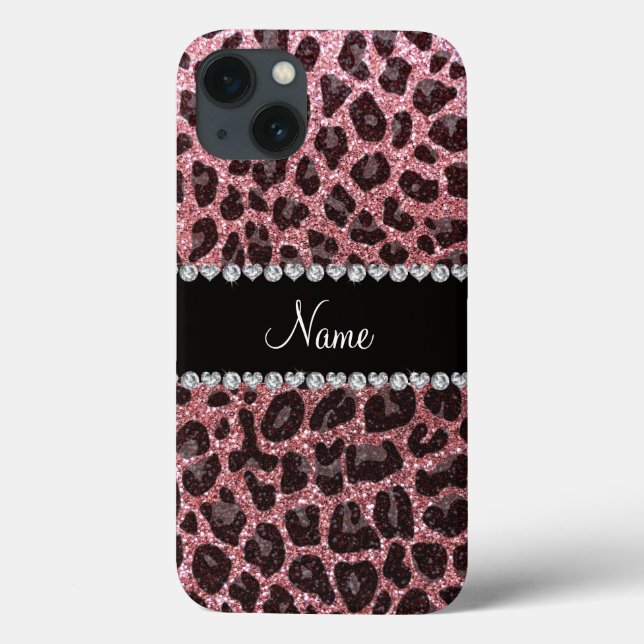 Impressão da leopardo da rosa claro de nome person (Verso)