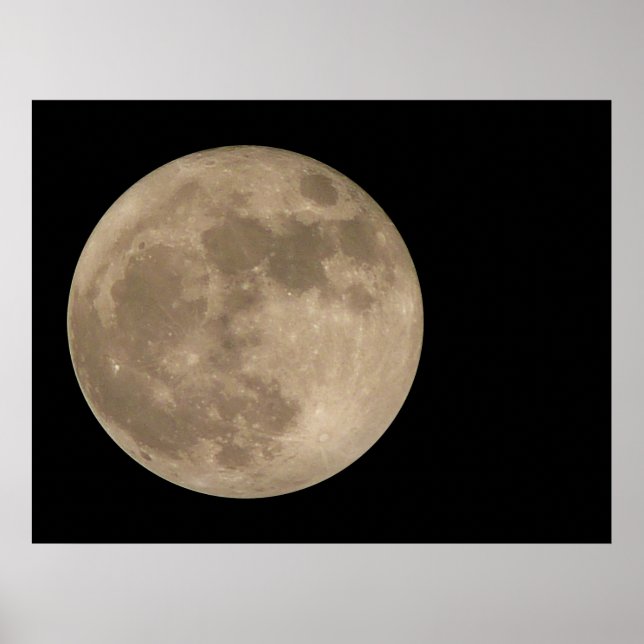 Impressão da Lua Astronomia Lunar Poster da Lua Ch (Frente)