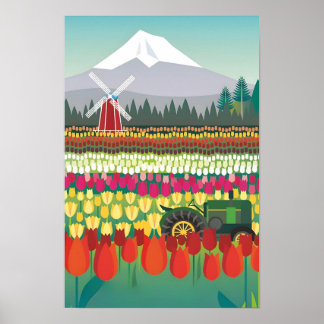 Impressão da Mania de Tulipas