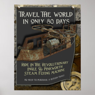 Impressão da máquina de vôo de Steampunk