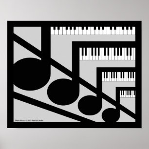 Impressão da música do piano