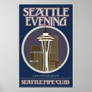Impressão da noite de Seattle