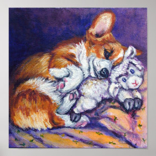 Impressão da parede do Corgi de Galês do Pembrok