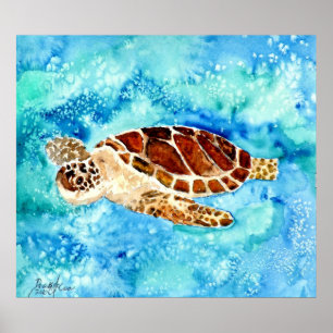 impressão da pintura da tartaruga de mar na arte