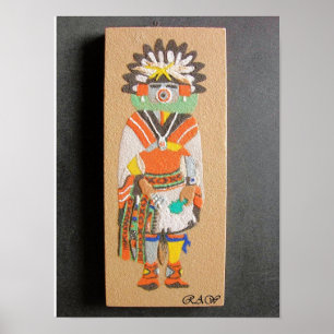Impressão da pintura de areia de Kachina da