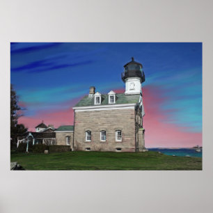 Impressão da pintura do farol do ponto de Morgan