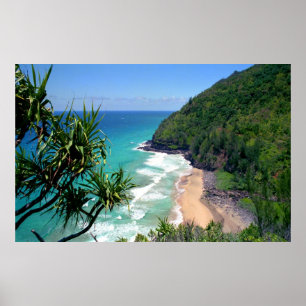 Impressão da praia de Hanakapiai