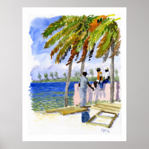 Impressão da praia de Nassau