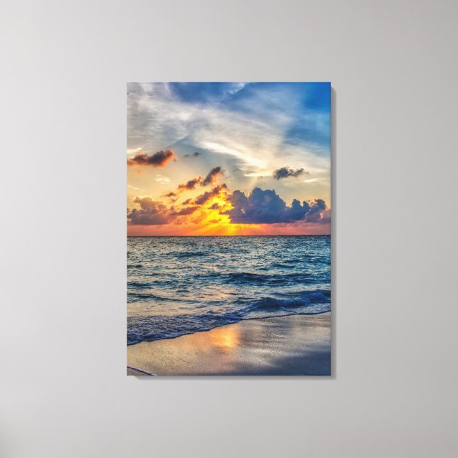 Impressão DA PRAIA OCEANA NA CANVAS ESTICADA (Frente)