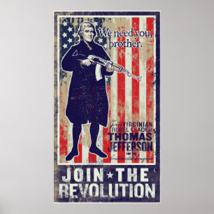Impressão da propaganda da revolução de Jeffers