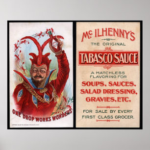 Impressão da propaganda do molho picante do