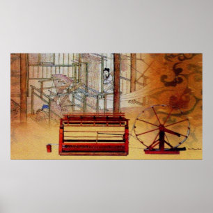 Impressão da roda giratória chinesa