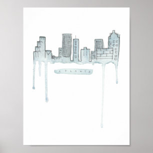 Impressão da skyline de Atlanta