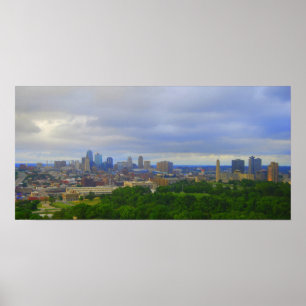Impressão da skyline de Kansas City