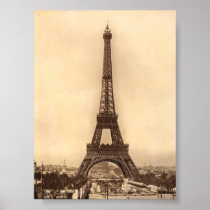 Impressão da torre Eiffel do vintage