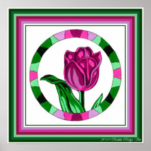 Impressão da tulipa