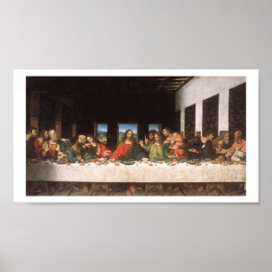 Impressão da última ceia de Leonardo a Dinamarca
