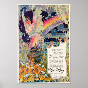 Impressão da Vintage 1920 Ad Djer-Kiss Rainbow